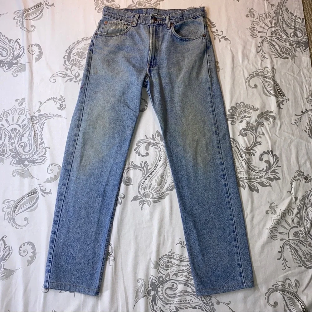 Vintage Levis 505 Made in USA Light Wash Denim Jeans 32